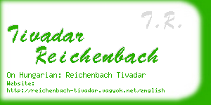 tivadar reichenbach business card